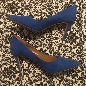 Super Cute Blue Suede Heels 💙